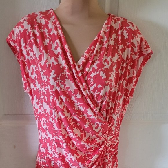 Unworn Ny and C coral/wht dress - Picture 3 of 11